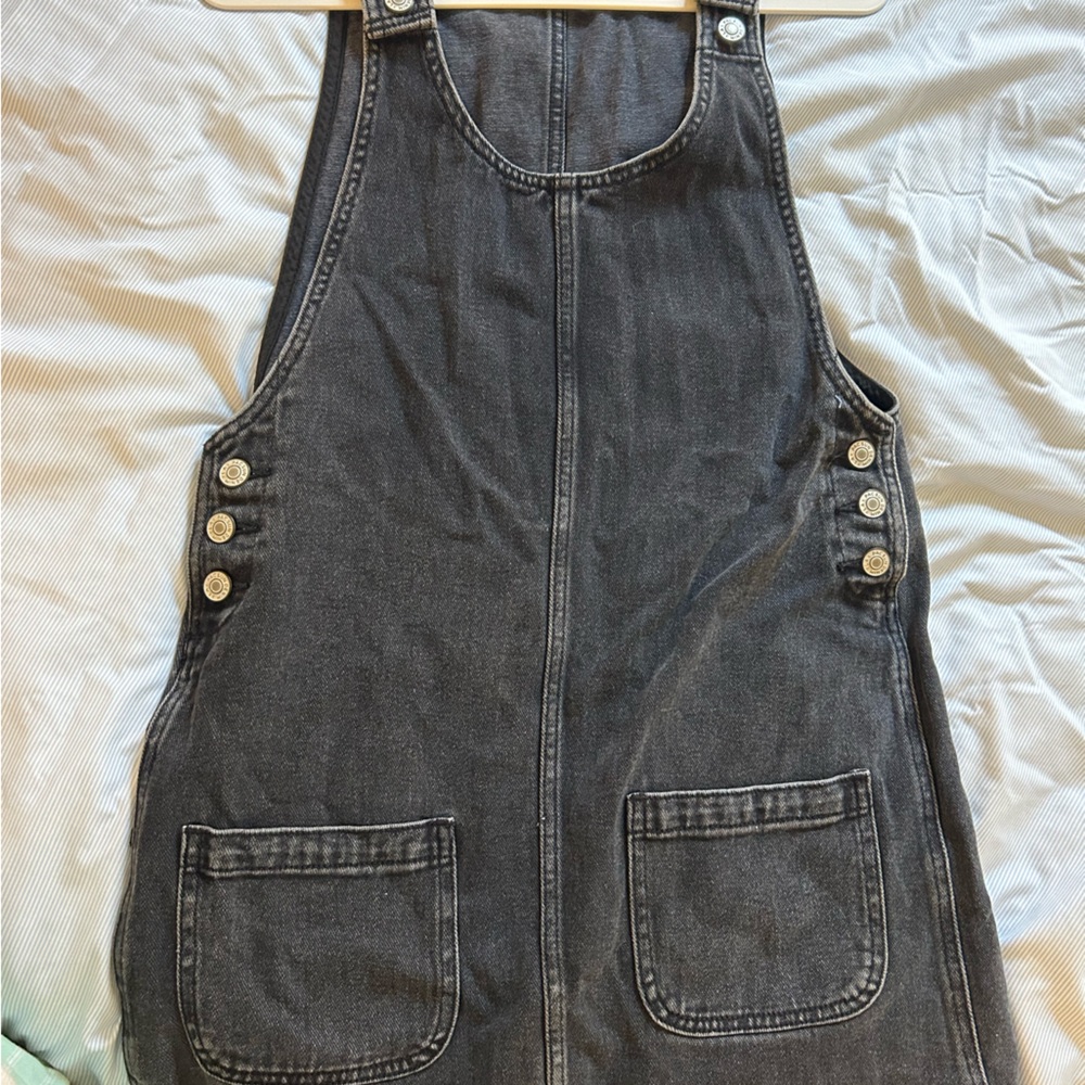 Black/Gray Pacsun Short Overall Dress